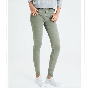 American Eagle Outfitters Army Green Jeans